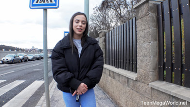 Teen Mega World: Cameraman Pleases a Juicy Brunette