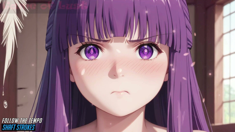 Game of Lust 3D: أنيمي غول فتاة ذات شعر أرجواني مفلس من منظور الشخص الأول تمارس الجنس