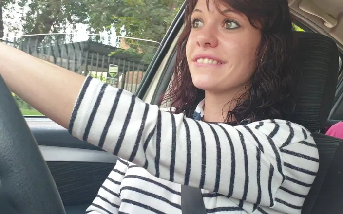 petite-mia: Taking a Public Car Drive While Playing with My Small...