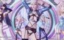 3D-Hentai Games: [mmd] Blackpink - kızlar ahri akali kaisa evelynn seraphine ateşli striptiz...