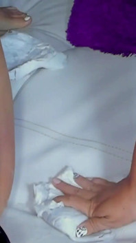 The Hottest Show of a Beautiful Lesbian Squirting at Home