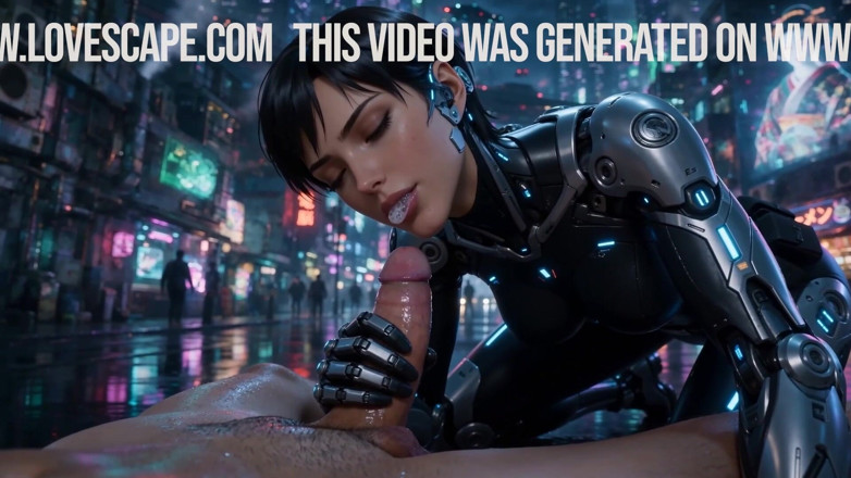 Lovescape: Ghost in the Shell Babe Spits and Deepthroats Ai