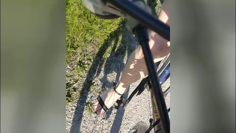 TV_Helena: 슬립리스 바이크 투어! 공공 장소에서 누드를 즐기는 트란니 사이클링!