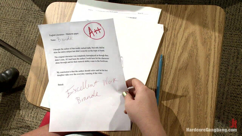 Hardcore Gangbang by Kink: Hot MILF Teacher with Giant Tits Gangbanged by Students! Double...