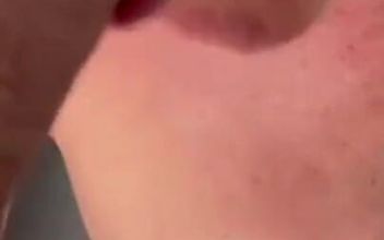 I Give Him Blow Job When He Look My Porn Video and Cum on My Face and in Mouth