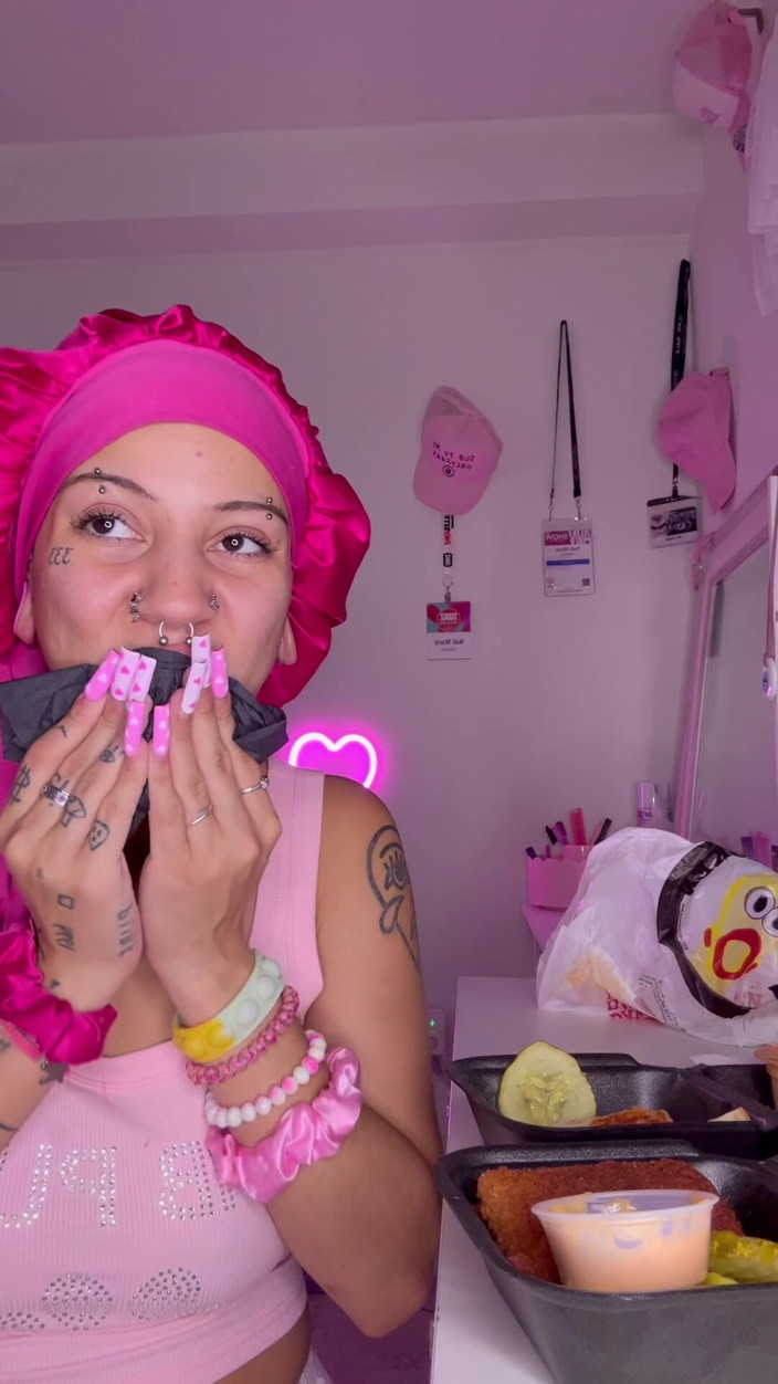 Nali Marie: Spicy Food Mukbang Overeating Facestuffing Petite Girl Eating Hot Food...