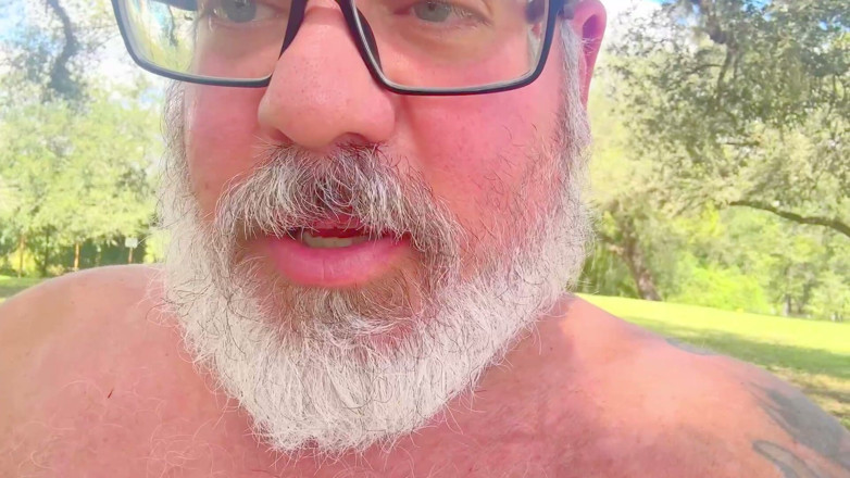Hand-Free-Daddy-Chub: Showing Big Balls in the Wilderness Please Top Me in...