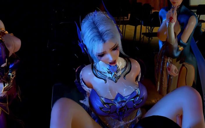 Why fuck so hard: Pelacur Asia sange 3d berbagi kontol besar