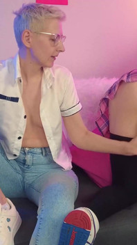 Femboy's milking with hottest cumshot