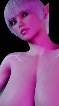 Shemale elfka tím třese | 3D porno hudební video