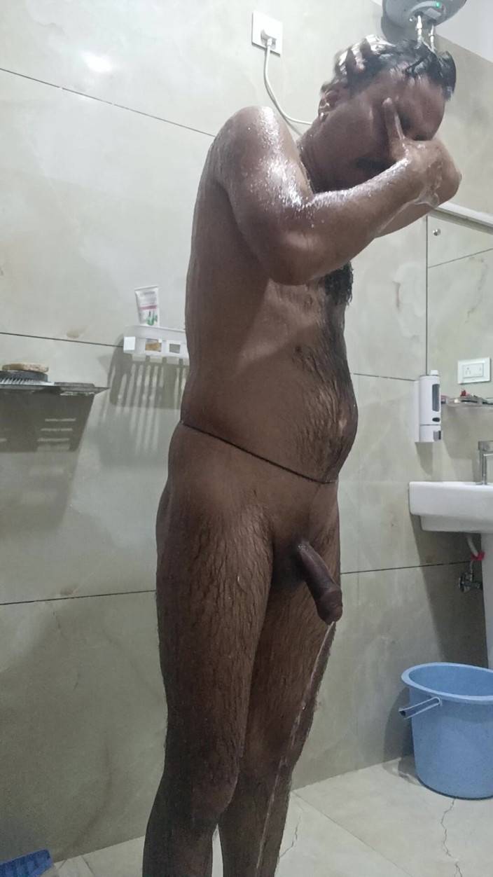 Rajasthani-old-lover: Indian Desi Man Enjoy Shower and Sex