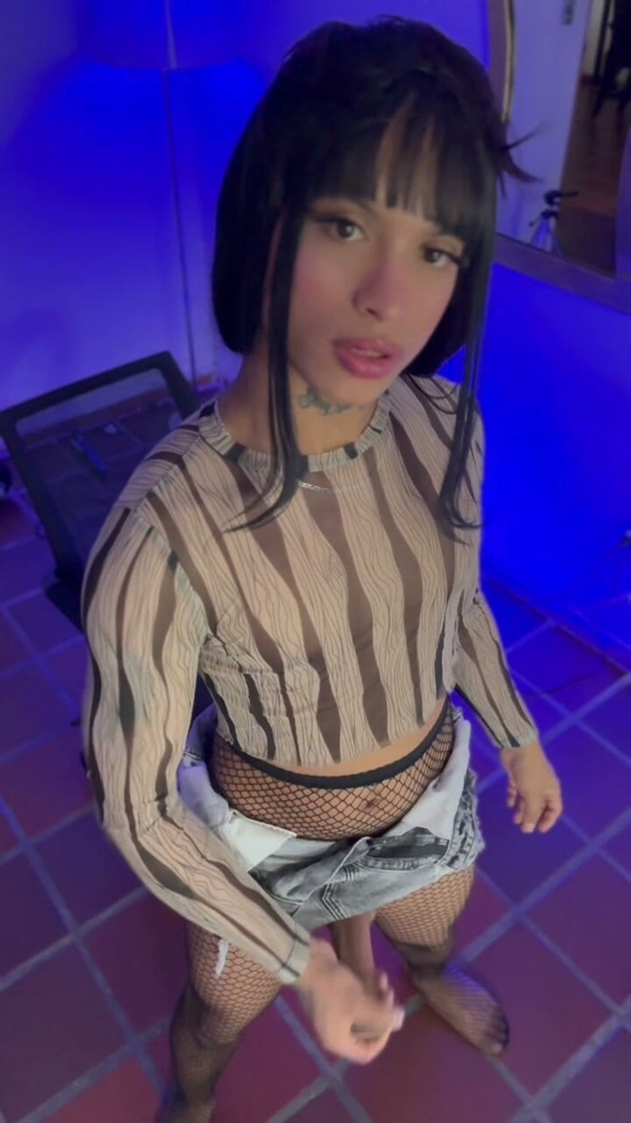 Valera Toro: Brunette Trans Gets a Hard Cock Massage and Explodes Milk