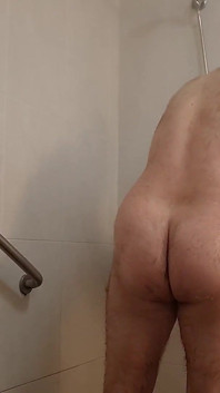 Hairy Man Pees Before Showering and Starts Masturbating Until He Cums
