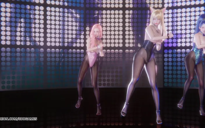 3D-Hentai Games: [mmd] Laysha - Party Tonight Ahri Seraphine Kaisa Sexy Striptease League...