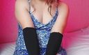 Kitty_Cross: Velký bílý zadek Sissy Crossdresser lady chlapec fialové šaty.