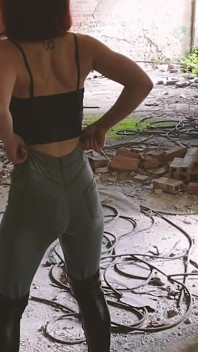 Boots, Jeans & Crushing Tease in an Abandoned Building