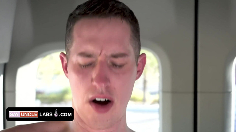 Say Uncle: Muscle hunk gets young stud into the rescue van and...