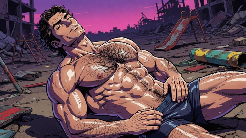 Erotic Man: Ateşli erkekler açık havada animasyon