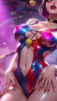 Klaun dívka pokrytá tlustým spermatem - kompilace Ahegao a Tit play