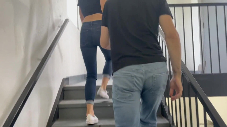 Serenity Cox: Husband Films Hotwife Fucking Friend in Stairwell