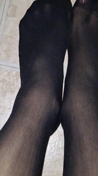 Sexy in Knee High Black Nylons