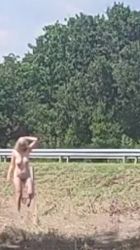 The Slave Girl Is Punished with Buckets of Pussy and Tits to Show off to the Drivers.