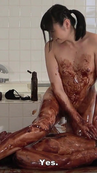 Wam. Female Student Facesitting with Pussy Covered in Chocolate and Asks, does Chocolate-flavored Pussy Taste Good? Hahaha