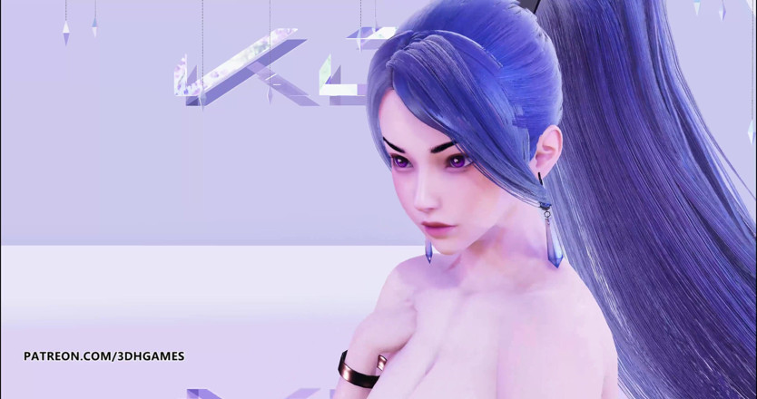 3D-Hentai Games: Stellar - Vibrato Ahri Seraphine Kaisa nagi taniec kda liga legend...