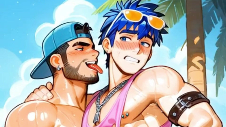 Real narrated fantasy Hentai: Aku mewujudkan mimpiku untuk jilat pantat seorang pria di pantai....