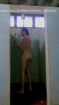 Jerking at Public Locker Room and Cums a Lot of Sperm