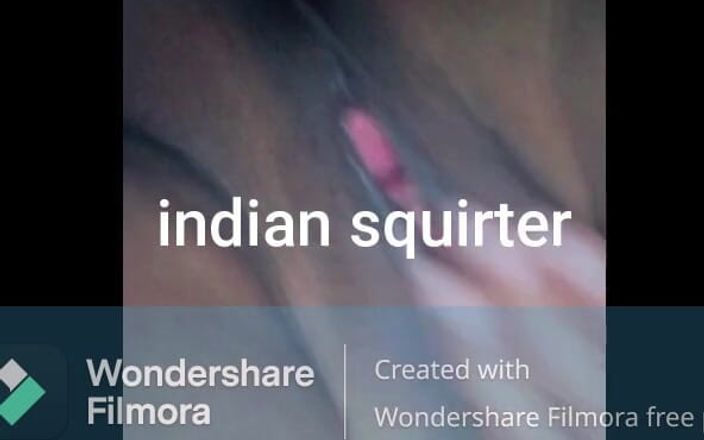 Indian squirter: Indiana namorada na siririca