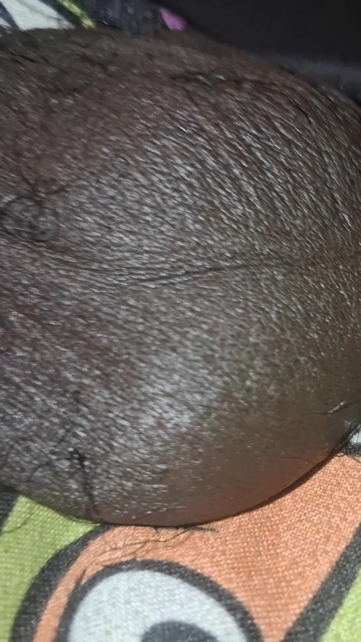 Chocolate Meat Stick: Up Close &amp; Personal Huge Balls Massive Black Uncut Dick