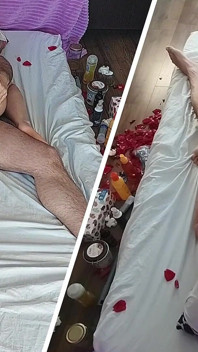 Sexe déjanté dans la chambre avec un couple amateur.
