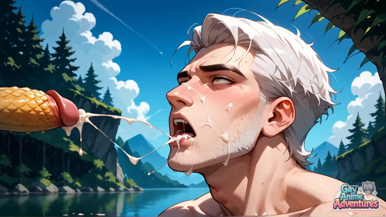 Gay Anime Adventures: Sexy Gay Muscle's Wet Play Fever in Pine Forest! XXX...