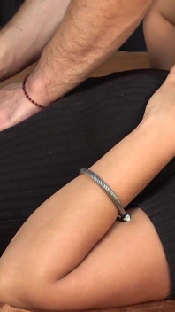 Great Blowjob and Handjob with Cum on Tits. What a Happy Place Below Is Him... Full Video.