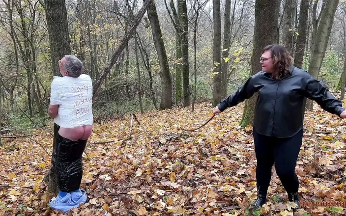 Mistress April: Dominatrix Mistress April - Forrest beating