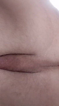 Anal masturbation with the sausage