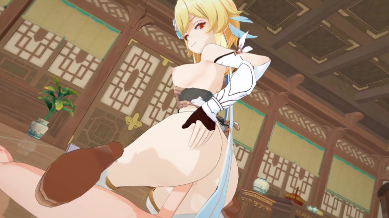 NSFWOtaku: Genshin Impact - Lumine - เฮนไตแอนิเมชั่น 3 มิติ