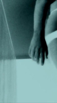 Femboy in Thigh High Black Boots Fucks Giant Black Dildo with Bubble but