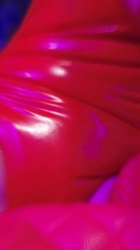 Red Rubber Femdom Mistress Solo Fetish Dominatrix Eva Latex BDSM Big Ass MILF Hot