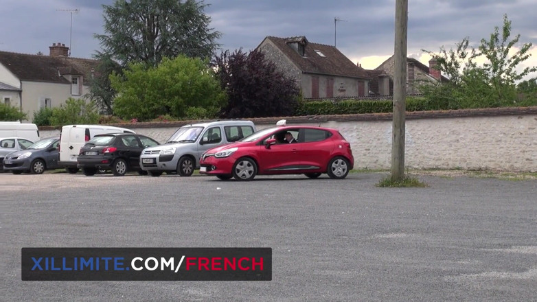 French girls at work: Trío con el inspector de la escuela de manejo
