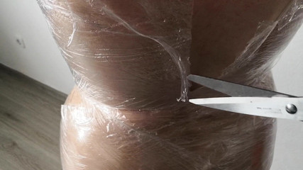 Bouncy Tits Action: Wrap me in foil