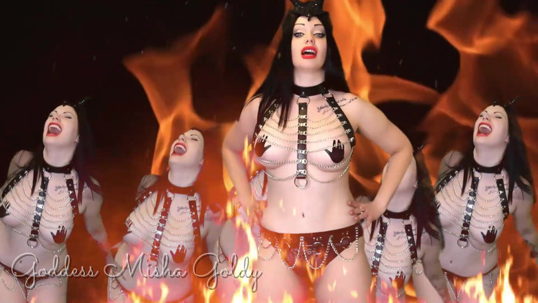 Goddess Misha Goldy: 让你的最后一次高潮，为你的恶魔离开自己！Executrix-fantasy 撸管指挥