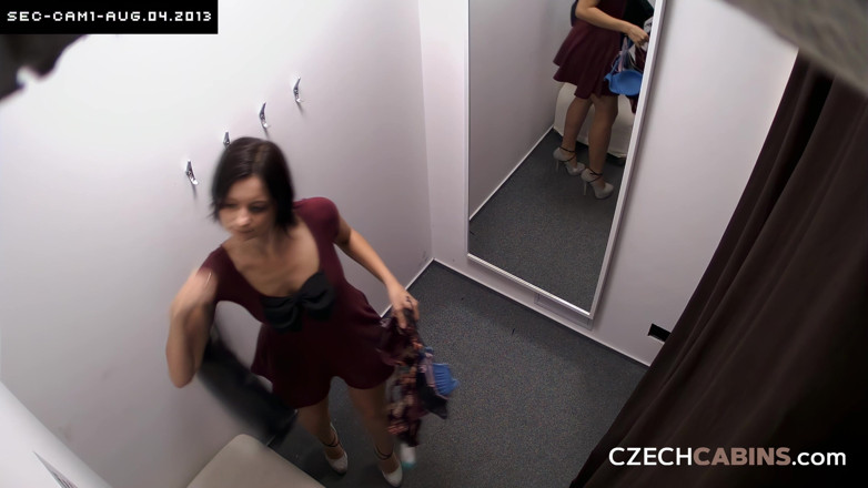 Czech Cabins: Czech Cabins 43: Brunette with Curves - Our Cheeky Camera Catches Every...