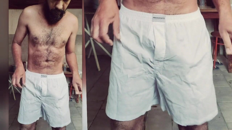 Stink HairyMale: White pijama, yellow of sperm
