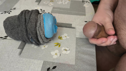DihMonk: Homemade Sock & Glove Stroker - Multiple Positions to Deep Creampie Finish
