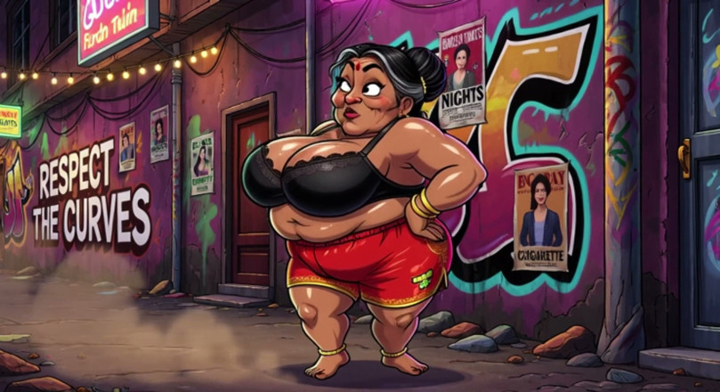 AI Porn: Curvy Big Tits Indian Animation