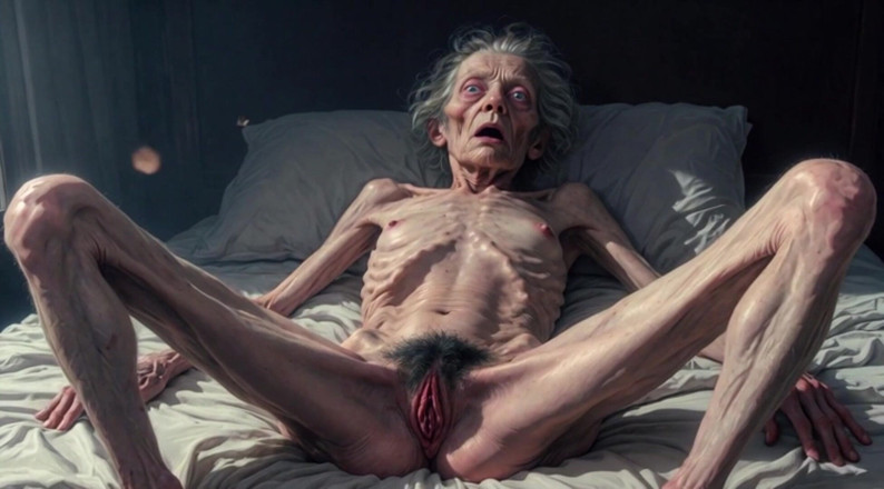 YOUR BEST FANTASY: Horny 90 Year Old Skinny Granny Masturbates Her Hairy Wet Pussy -...