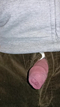 Big Uncut Cock Show for Neighbours Outdoor Night Time Wearing Cords