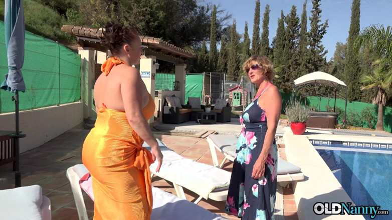 Old Nanny: Foursome Pool Party of Only Mature and Really Horny Ladies